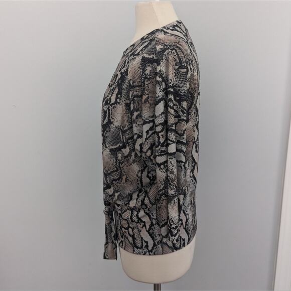 Women's Joseph Ribkoff Python Snake Tie Top Blouse Style 201451 Size 10 - Picture 6 of 6